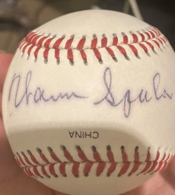 WARREN SPAHN HOF SIGNED AUTOGRAPHED BASEBALL W/ PSA/DNA - Image 1 of 3
