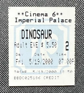 Vintage 2000 Dinosaur Movie Ticket Stub 5/19/00 - Opening Night!!! - Picture 1 of 1