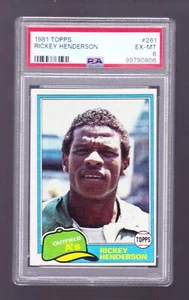 Topps #261 1981 Rickey Henderson Oakland Athletics PSA 6 - Imagen 1 de 3