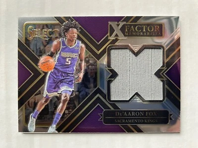De’Aaron Fox 2017-18 Panini Select X-Factor Rookie Memorabilia Game Used Jersey - Image 1 of 2