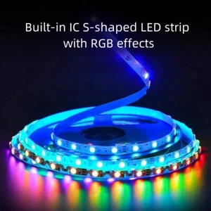 12V WS2812B S-shaped RGB IC LED Strip Lights Individual Addressable for DIY Sign - Picture 1 of 23