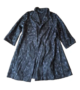 Eileen Fisher Jacket Womens Large Tweed Texture Viscose Long Kimono Open Front - Foto 1 di 8
