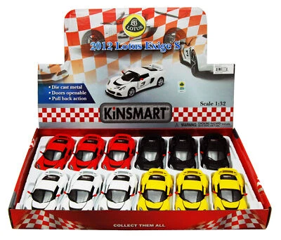 2012 LOTUS EXIGE S #3 DIECAST CAR BOX OF 12 1/32 SCALE DIECAST CARS, ASSORTED - Image 1 of 4