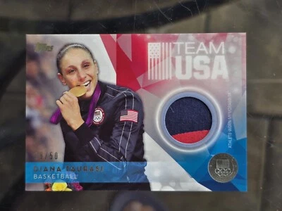 2016 TOPPS U.S. OLYMPIC Team Relics Silver JERSEY PATCH DIANA TAURASI /50 🔥🔥 - Image 1 of 2