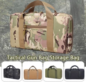 Tactical Pistol Case Handgun Bag Hunting Shooting Range Gun Magazine Carry Pouch - Picture 1 of 60