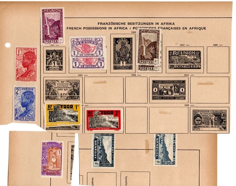 Stamp Collection- Morocco/Maroc on album page remnants (C553) Cover