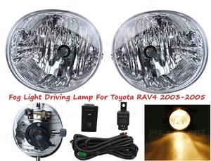 Pair RH+LH Fog Light Lamp Fit For 2004 2005 TOYOTA RAV4 Light Kit+Wire+Switch US - Picture 1 of 10