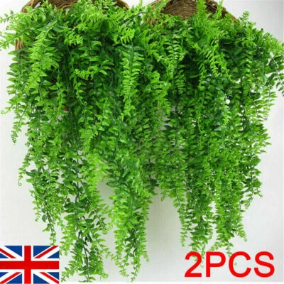 Artificial Hanging Plants Fake Fern Trailing Foliage Plastic Flower Leaf Decors' - Image 1 of 4