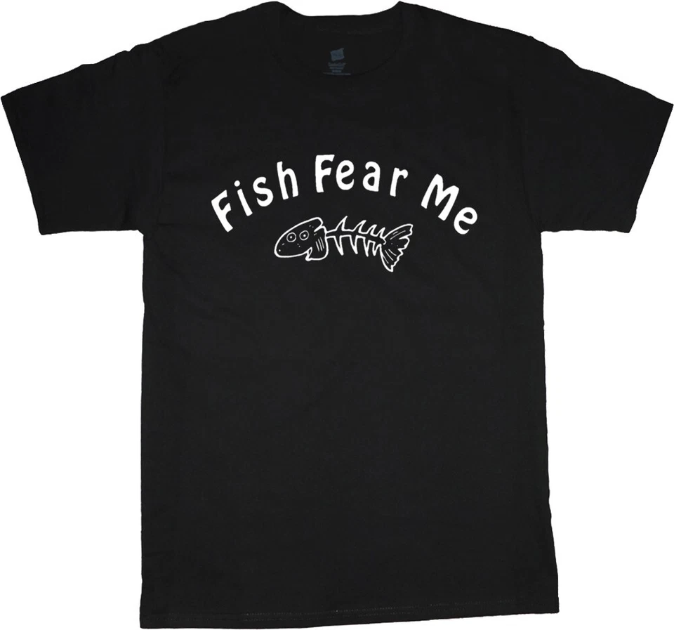 Big and Tall T-shirt Funny Fishing T-shirt Fish Bones Mens Shirts Clothing - Image 1 of 1