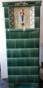KACHELOFEN, ART DECO, SOMAG MEISSEN, SOFORT verw.b., BAUERNSTUBE, MÄDCHEN Garbe - Bild 1 von 5