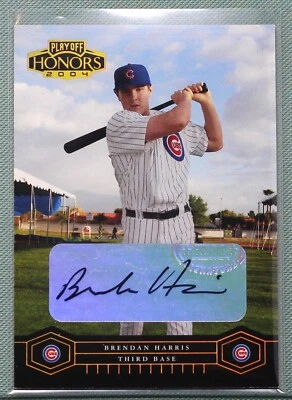 2004 Playoff Honors Signature Bronze #44 Brendan Harris Cubs 028/100 Auto - Image 1 of 2