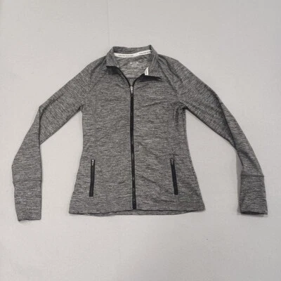 Jaqueta Calvin Klein Performance Wick S Feminina Couro Preto Cinza Manga Com Zíper - Imagem 1 de 4