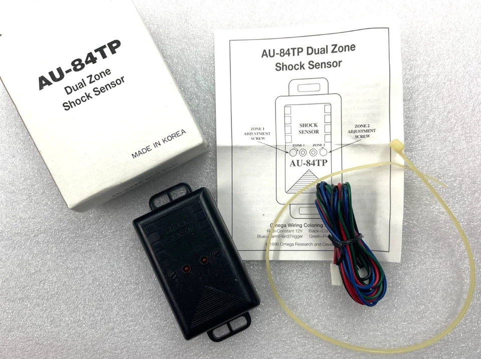 NEW Omega AU-84TP Dual Zone Shock Sensor Car Alarm - Image 1 of 1