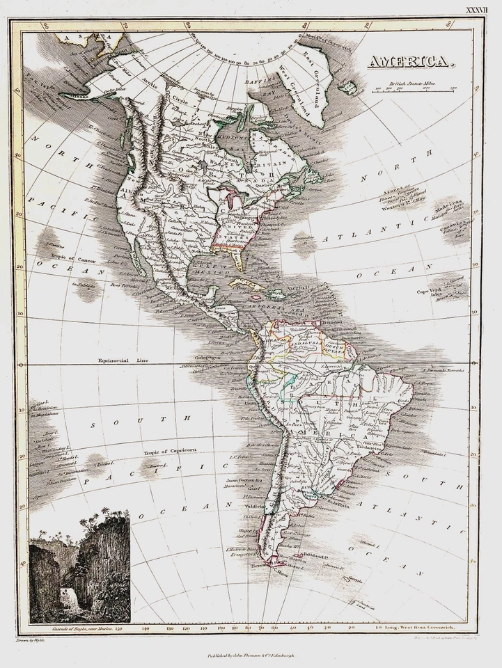 1821 Wyld Vignette Map of The Western Hemisphere - Image 1 of 4