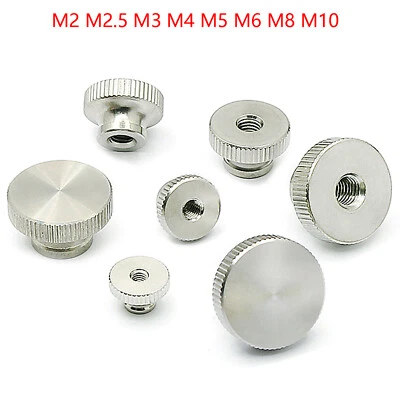 Rändelmutter M2 M2.5 M3 M4 M5 M6 M8 M10 hohe Form Raendelmuttern 303 Edelstahl - Bild 1 von 4