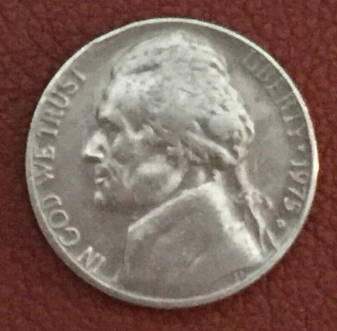 1975 D Jefferson Nickel - actual coin - free shipping Cover