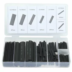 127 Pcs Heat Shrink Tubing Insulation Shrinkable Tube 2:1 Wire Cable Sleeve Kit - Bild 1 von 11