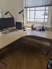 2 fine quality L shaped office desks  Kentec Maple 1600x1600 mm Corner Workstati