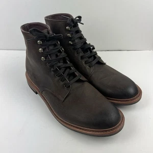 Allen Edmonds "HIGGINS MILL" WEATHERPROOF Derby Boots 13 D BROWN Waxed - Picture 1 of 10