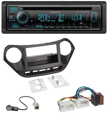Kenwood Bluetooth DAB CD MP3 USB Autoradio für Hyundai i10 (ab 2013) - Bild 1 von 4