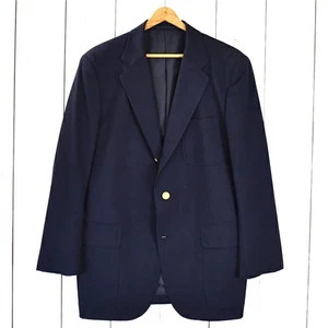 For Men J. Press 5TF009 J.PRESS Gold Button 3 Button Single Breasted Navy Blazer - Picture 1 of 4