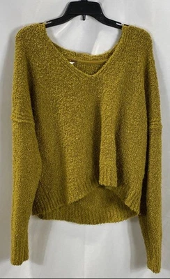 Free People NWT Athens Moss Boucle Knit High Low Sweater Women's M - Image 1 of 4