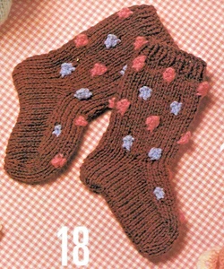 Home Printed Knitting Pattern - Baby Bobble Socks 11cm Foot - 0083 - Picture 1 of 1