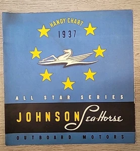 1937 Johnson Seahorse Outboard Motor Poster Advertisement Brochure 17" x 33" - Picture 1 of 7