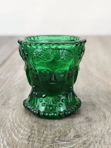 Offener Salzkeller Jägergrün mit drei Gesichtern aus Glas - Bild 1 von 7