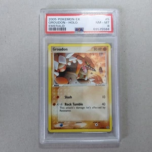 Groudon Holo 5/106 Ex Emerald PSA 8 Collectible Graded Pokemon Card 2005 TCG - Bild 1 von 6