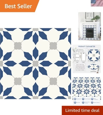 7.87" x 7.87" Peel and Stick Floor Tile, 40 PCS Self-Adhesive DIY Vinyl Floor... - Image 1 of 4