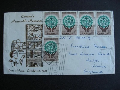Canada unknown cachet FDC resources Sc 395 to Great Britain! - Image 1 of 2