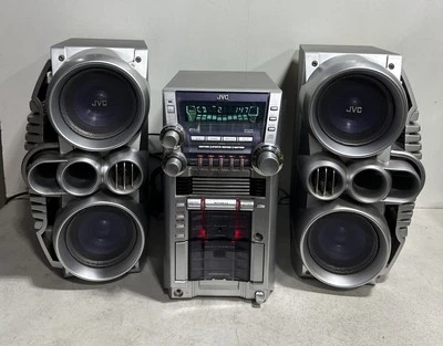 Sistema estéreo JVC HX-GX7 cambiador de 5 CD reproductor de casete con altavoces RARO LEER Foto 1 de 4