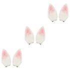  3 Pairs Hair Clips for Kids Multicolor Dress Bunny Ear Clothing