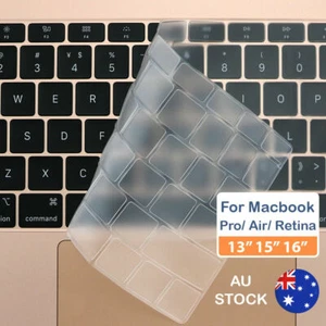 Ultra-Clear Silicone Keyboard Cover For Macbook Air Retina Pro 11.6"13.3"15.4" - Picture 1 of 12