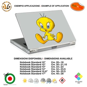 Titty canarino adesivo notebook tablet sticker cartoon picture print pvc 1 pz. - Photo 1/2
