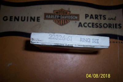 NOS OEM HARLEY DAVIDSON  # 22326-61 PISTON RINGS .02 O/S SPRINT 1961-7 C/H/ - Image 1 of 2