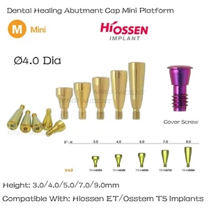 Heilkappe Abutment Mini Hiossen/Oss ET/TS kompatibel 3/4/5/7/9,0 mm H Ø4,0 Durchmesser - Bild 1 von 44