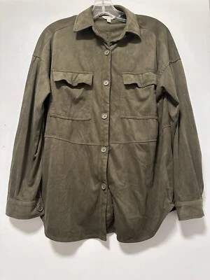 Camisa Max Studio Gamuza Imitación Botón-Awn Nueva con Etiquetas Max Studio Foto 1 de 4