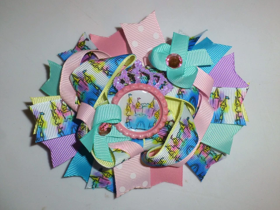 NUEVO Clip de moño para el cabello Princesa Niñas Ariel Cenicienta Blancanieves Belle Rapunzel Foto 1 de 1