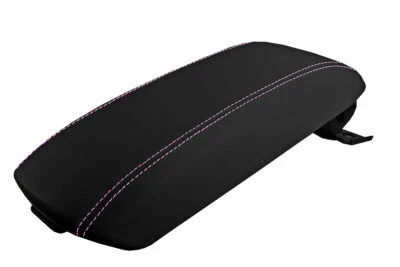 Fits 2014-2016 Kia Cadenza PVC Leather Console Lid Pull Over Cover Pink Stitch - Изображение 1 из 4