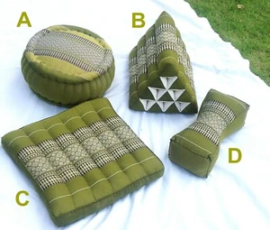 Thai Seat Meditation Pillow Triangle Cotton100% Zafu Cushion Decor kapok100% - Picture 1 of 8