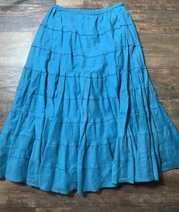 Bila Y2K Maxi Skirt Tiered Floral Patchwork Hippie Festival Boho Artsy Size S - Picture 1 of 5