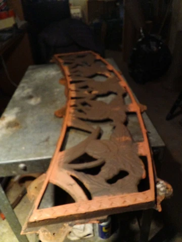 Vintage Cast Iron Bench Back Cover