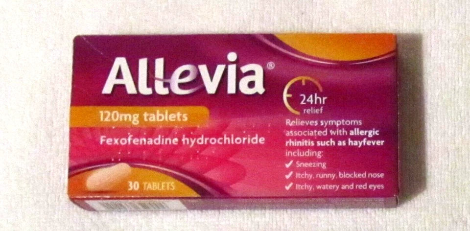 30 Allevia 120mg Hayfever Allergy Relief Tablets Expiry Date 2027 New Stock