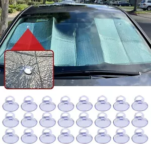 24PCS Car Glass Windshield Sunshade Suction Cups, Powerful Pull Transparent - Bild 1 von 7