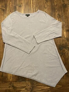 Alfani Women's Size XL Gray Asymmetrical Drape Knit Top Sweater Model 6N652 - Picture 1 of 4