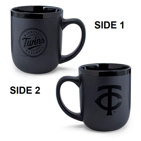 Minnesota Twins 17oz Matte Black Coffee Mug [NEW] MLB Tea Cup Hot Tumbler Cover