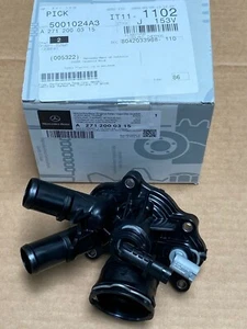 Termostato genuino Mercedes Benz C250 SLK250 con carcasa y sellos (103 grados) C) - Imagen 1 de 5