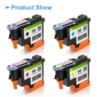 Cabezal de impresión de 4 piezas para impresora HP 90 para HP DesignJet 4000 4000ps 4020 4500 4520 Foto 1 de 4
